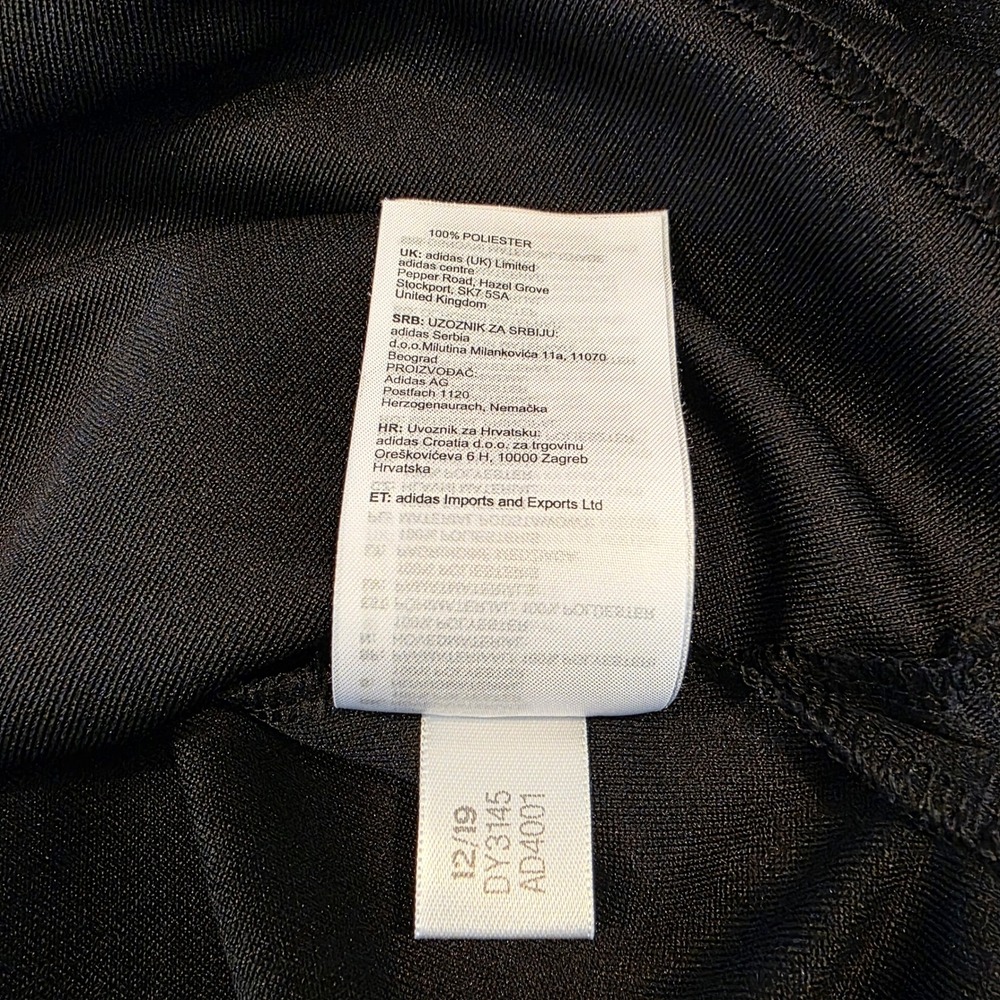 Adidas Climalite 1/4 Zip Pullover Mens Medium Black White Stripes DY3145 - Picture 9 of 9
